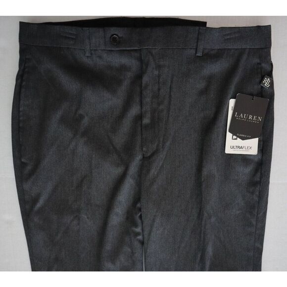 Lauren Ralph Lauren Men's 34x36 Gray UltraFlex Classic-Fit Stretch Pants - Picture 5 of 7